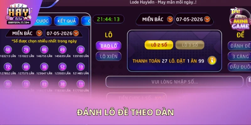 Đánh lô đề theo dàn Đánh lô đề theo dàn